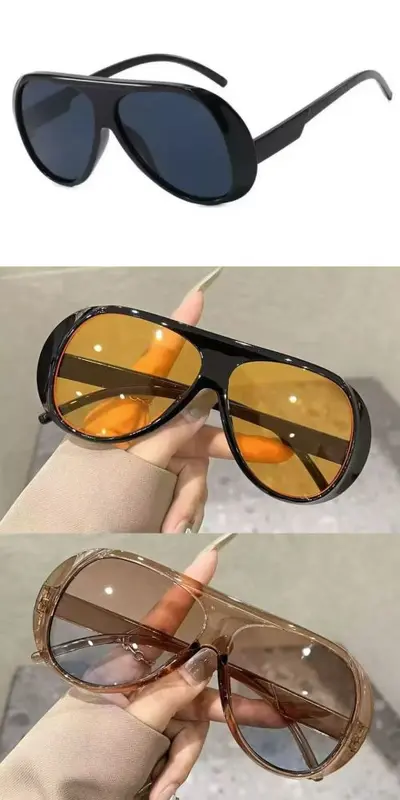 5-Pack Large Frame Aviator Sunglasses for Women, UV400 - 9