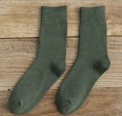 Men's Winter Terry Mid-Calf Socks, Thick, Warm and Sweat-Absorbing - 11