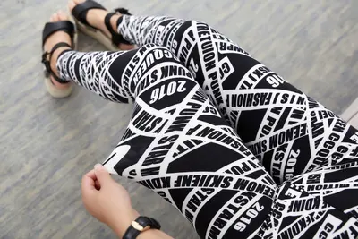 Women's Thin Stretch Leggings Floral Pants, Soft, Plus Size - 9
