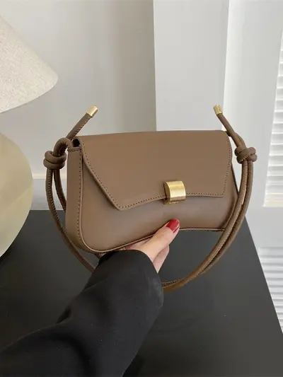 Kadın Tek Omuz Çapraz Çanta, Minimalist Baget Çanta, Sonbahar Modeli - 4