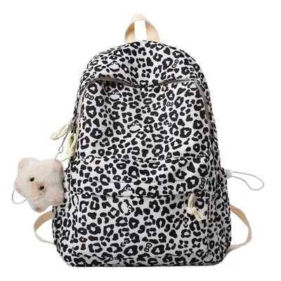 Leopard Print Retro Backpack, Lightweight, for Middle and High School Students - 6