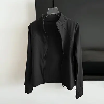 Women's yoga jacket, windproof, fleece lined - 8