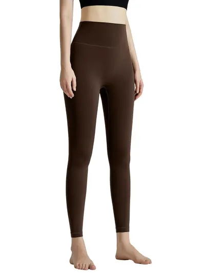 LAHN Yogahose Damen nacktgefühl hohe Taille nahtlos neunte Länge