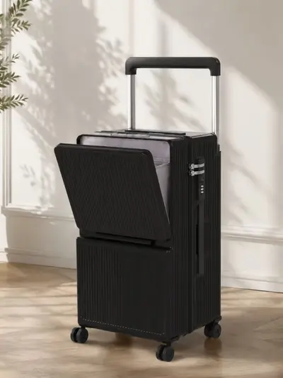 Wide Trolley Suitcase, Large Capacity, Front Opening, Shock-Absorbing - 3