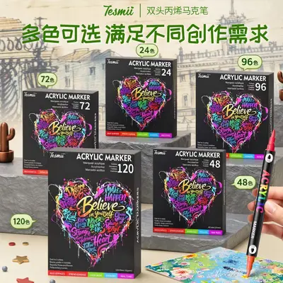 Marker kalemi seti, çift renk, su bazlı, DIY