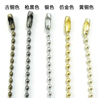 Silberne Metall-Perlenkette 10cm und 12cm für DIY-Schmuck