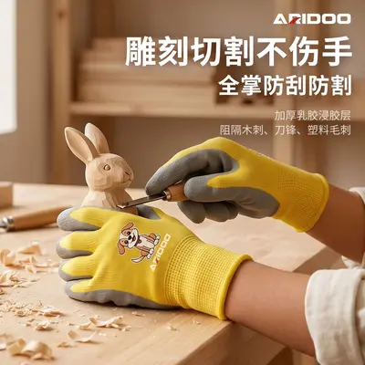 Çocuklar için el işi DIY koruyucu eldiven, kesilmeye ve ısıya karşı