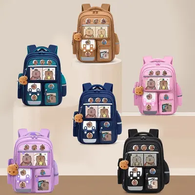 School Backpack for Primary School Students Grades 1-6 Cartoon Spine Protection Load-Reducing Children's Backpack for Boys and Girls Ages 6-12 - 4