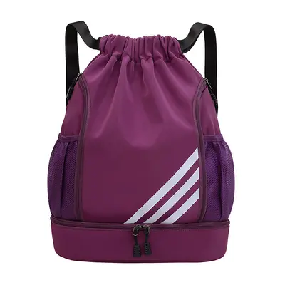 Unisex Drawstring Backpack, Large Capacity, Foldable Travel and Sports Bag - 9