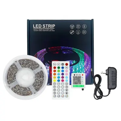24V Bluetooth RGB LED Şerit Işık Seti, Ses Algılamalı, Oyun Odası İçin