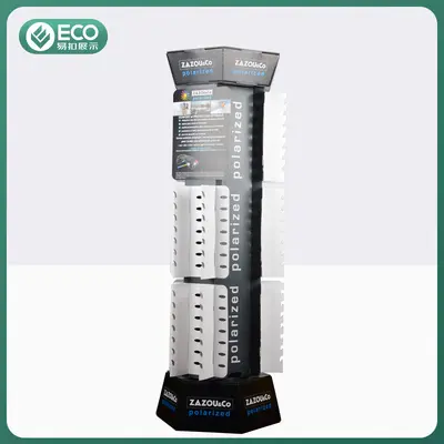 Rotatable Multi-Layer Corrugated Cardboard Supermarket Display Shelf