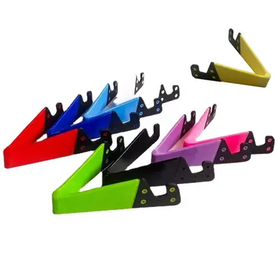 Handyhalter für den Schreibtisch V-förmiger Mini-Handyhalter Tablet-Halter Fauler tragbarer faltbarer Halter mit benutzerdefinierbarem LOGO - 9