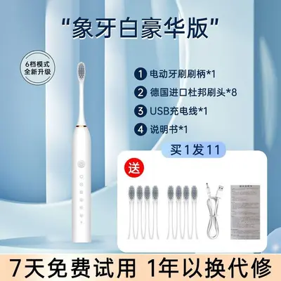 Smart Whitening Electric Toothbrush, Sonic, Waterproof, Rechargeable - 9