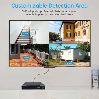 4ch/8ch koaksiyel DVR video kaydedici 1080N/1080P beşi bir arada çok kanallı izleme gerçek zamanlı video kaydedici