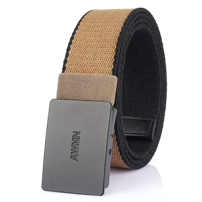 Men's canvas belt, comfortable casual jeans belt, customizable logo