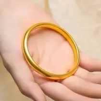 Vietnamesisches Sandgold massives Armband vergoldet - 9