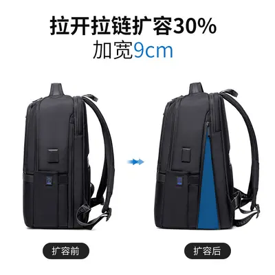 Hochwertige Business-Rucksack für Herren mit Erweiterungsfunktion, großer Kapazität für Geschäftsreisen, Laptop-Rucksack, multifunktional