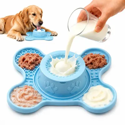 3-in-1 Silicone Lick Mat for Cats and Dogs, Non-Slip