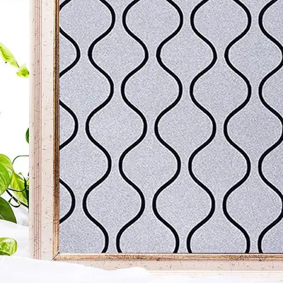Wholesale Frosted Glass Film Static Cling Adhesive-Free Glass Stickers Bathroom Door Window Decoration Frosted Privacy Stickers - 10
