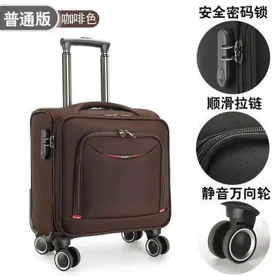 Oxford Cloth Men's Suitcase with Combination Lock and Universal Wheels - 8