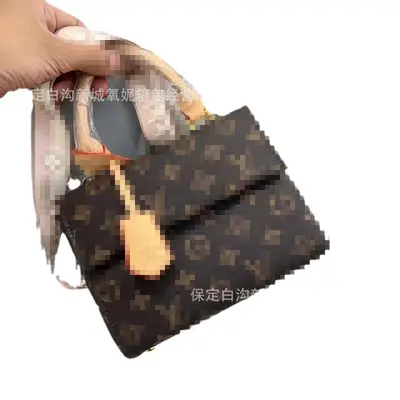 Classic Women's Bag, Genuine Leather, Single Shoulder, Retro Floral - 6
