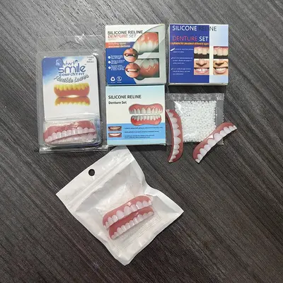 Simülasyon diş kaplaması, üst ve alt çene, delikli veya deliksiz, beyazlatıcı - 2