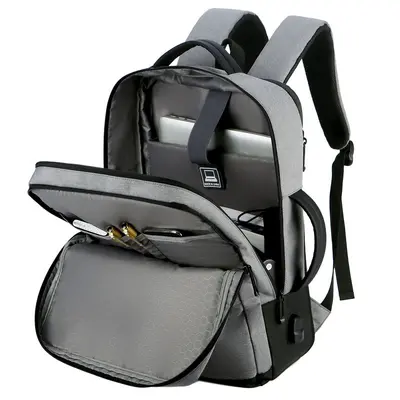 Expandable Waterproof Backpack with USB Charging and Laptop Slot - 6