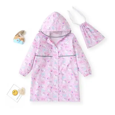 High-quality children's raincoat in one piece, long, waterproof, windproof and snowproof poncho with school bag for boys and girls and small children - 12