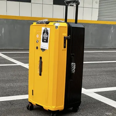 Foreign trade export super large capacity five-wheel antibacterial material suitcase, lockable coded cabin size luggage - 12