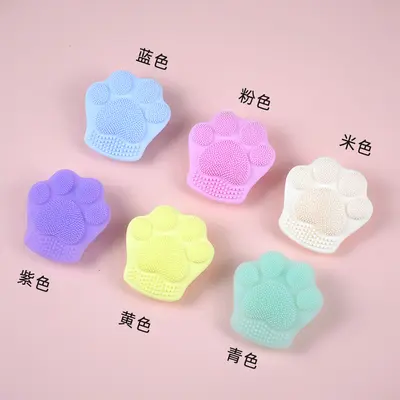 Sınır ötesi popüler kedi pençesi silikon yüz yıkama fırçası peeling siyah nokta derin temizlik taşınabilir bebek silikon şampuan fırçası - 7