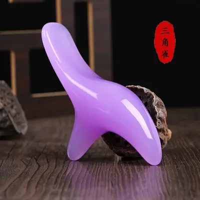Sandal Ağacı Üçgen Kuş Ayak Taban Acupoint Gua Sha Kas Serbest Bırakma Çubuğu Ayak Taban Meridyen Temizleme Mucizesi Ayak Taban Masaj Cihazı Meridyen Fırçası - 13