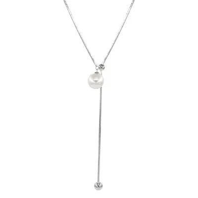 Perlenkette S925 Sterlingsilber verlängerbar Pullover Kette