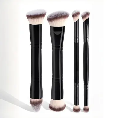 Double-Ended Foundation and Blush Brush Set, Soft Bristle Contour and Powder Brushes - 13