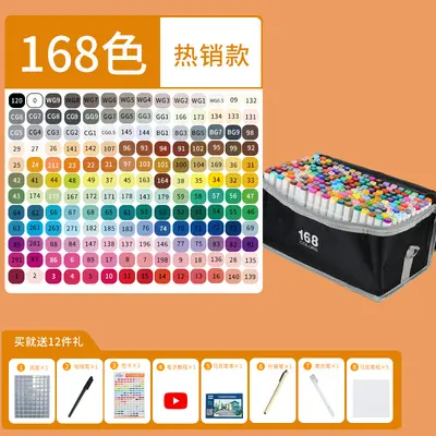 TouchSchool marker set, soft tip oil-based, 60 colors