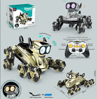 Eight-Wheel Stunt Remote Control Mechanical Dog Robot Toy with Watch Sensor - 12