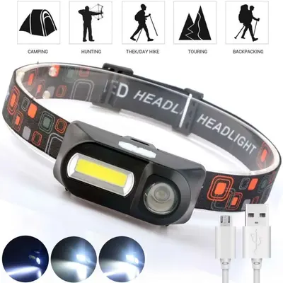 Rechargeable LED Headlamp with Sensor for Night Fishing
