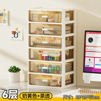 Desktop storage organizer, multi-layer, transparent - 11