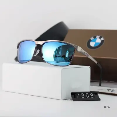 Herren-Polarisationssonnenbrille, eckiger Rahmen, zweifarbige Beschichtung, Modell 735