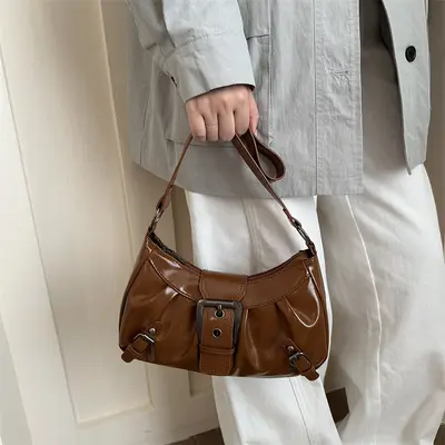 Damen-Schultertasche, schlichtes Design, Achseltasche - 4