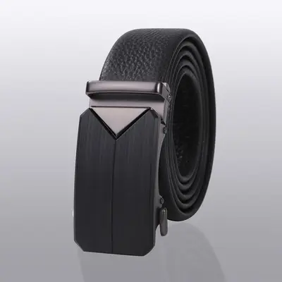 Çapraz Sınır Deri Kemer Erkek Gerçek Deri Kemer Çinko Alaşımlı Otomatik Toka Bel Kemeri Moda Kemeri Erkek Yüksek Kalite Hissi - 2