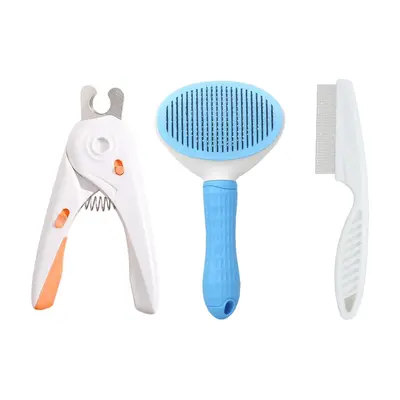 3-Piece Dog Nail Clipper and Grooming Comb Set with Flea Comb - 5