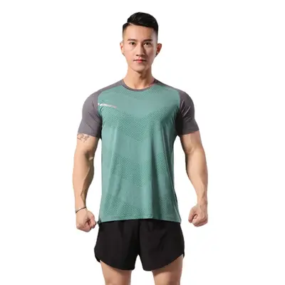 Unisex Nefes Alabilen Kısa Kollu Fitness Tişörtü, Hızlı Kuruyan, Elastik