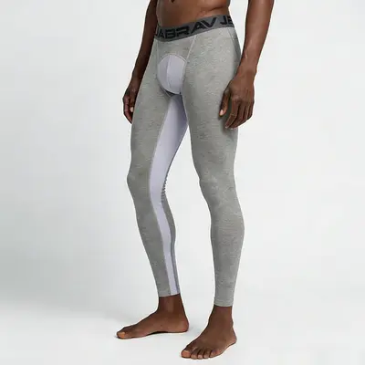 Men's Quick-Dry Color-Block Compression Sports Tights - 5