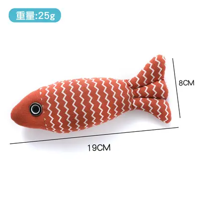 Oversized Catnip Wave Cat Toy, Cotton Linen Chew Toy - 10