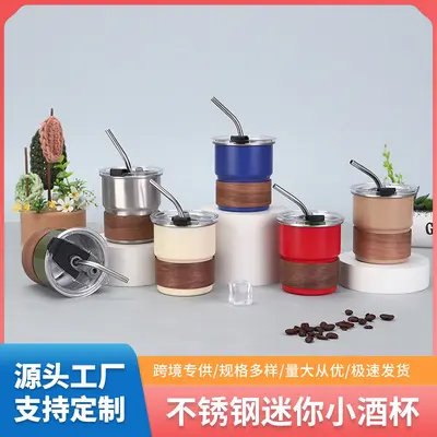 New 304 stainless steel mini wine glass single-layer corrugated edge anti-scald thermos cup outdoor camping style picnic water cup - 2
