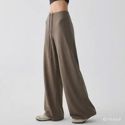 健身裤女垂感宽松阔腿显瘦加长跑步业余训练长裤普拉提瑜伽服A款 - 10