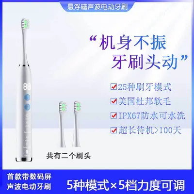 Rechargeable Sonic Electric Toothbrush, Magnetic Levitation, Portable - 13
