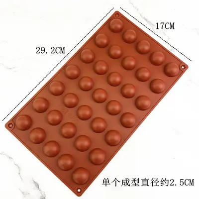6-Piece Large Half-Circle Chocolate Silicone Mold 15-Piece 35-Piece Small Half-Circle Cake Pudding Mold DIY Handmade Soap Mold