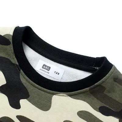 Jungen-Sweatshirt mit Tarnmuster, langärmlig, koreanischer Stil, Herbst