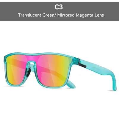 KDEAM große Sonnenbrille neu polarisiert einteilig Sportsonnenbrille winddicht Sonnenbrille Metallscharnier KD528-PLUS - 8